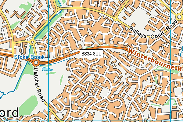 BS34 8UU map - OS VectorMap District (Ordnance Survey)