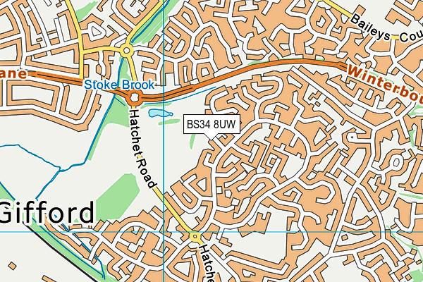BS34 8UW map - OS VectorMap District (Ordnance Survey)