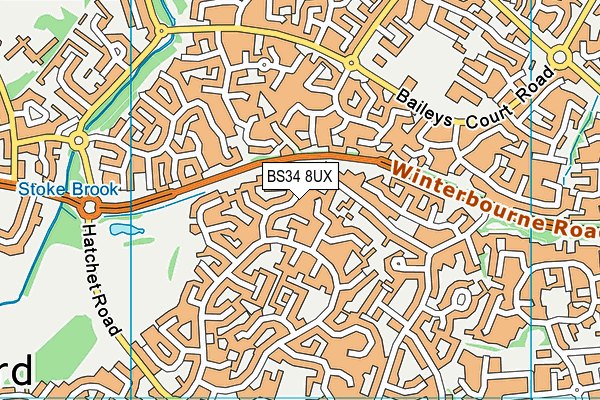 BS34 8UX map - OS VectorMap District (Ordnance Survey)