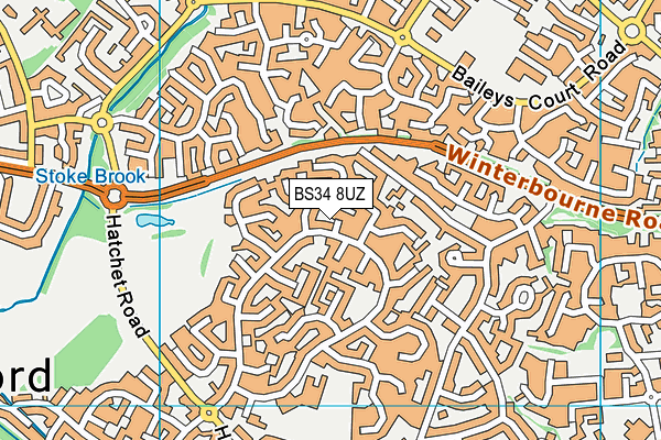 BS34 8UZ map - OS VectorMap District (Ordnance Survey)