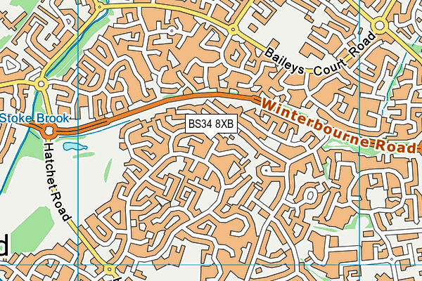 BS34 8XB map - OS VectorMap District (Ordnance Survey)