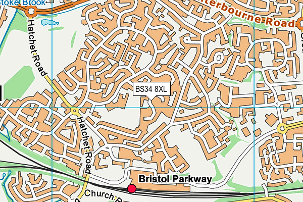 BS34 8XL map - OS VectorMap District (Ordnance Survey)