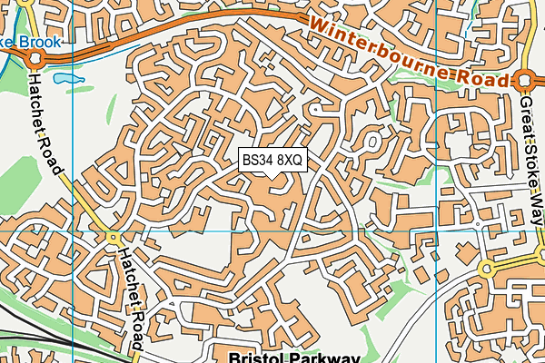 BS34 8XQ map - OS VectorMap District (Ordnance Survey)