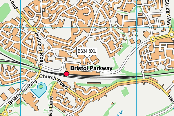 BS34 8XU map - OS VectorMap District (Ordnance Survey)