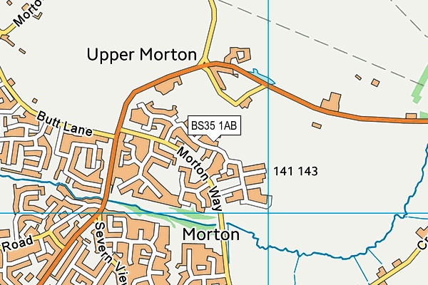 BS35 1AB map - OS VectorMap District (Ordnance Survey)