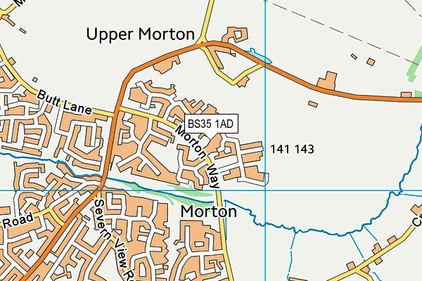 BS35 1AD map - OS VectorMap District (Ordnance Survey)