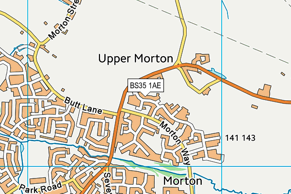 BS35 1AE map - OS VectorMap District (Ordnance Survey)