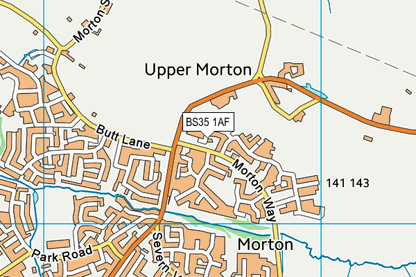 BS35 1AF map - OS VectorMap District (Ordnance Survey)