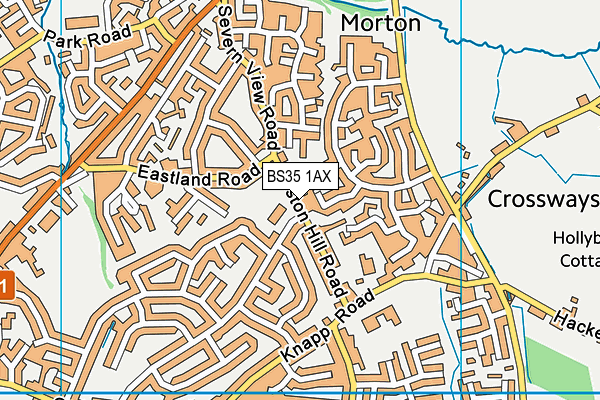BS35 1AX map - OS VectorMap District (Ordnance Survey)