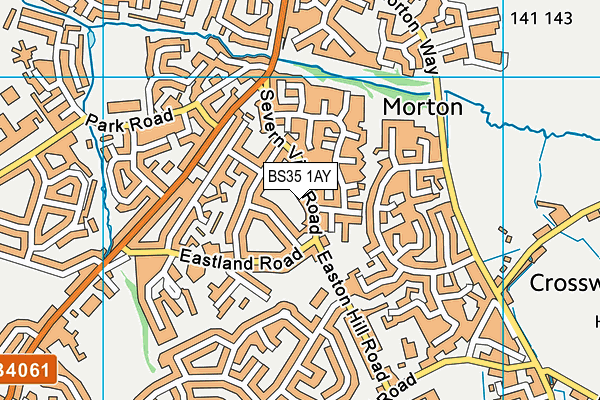 BS35 1AY map - OS VectorMap District (Ordnance Survey)