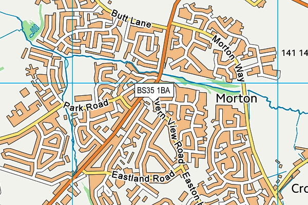 BS35 1BA map - OS VectorMap District (Ordnance Survey)