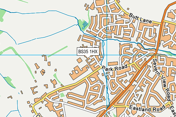 BS35 1HX map - OS VectorMap District (Ordnance Survey)