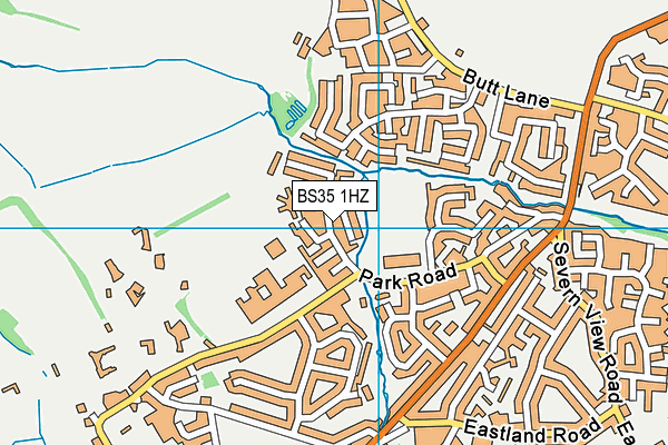 BS35 1HZ map - OS VectorMap District (Ordnance Survey)