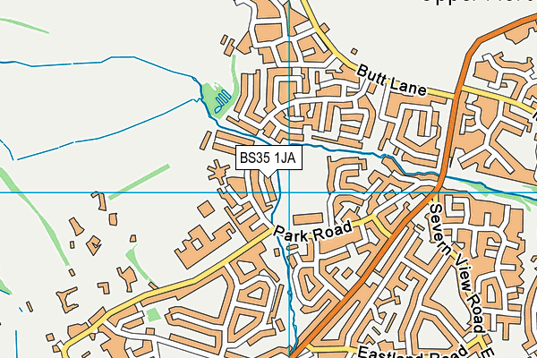 BS35 1JA map - OS VectorMap District (Ordnance Survey)