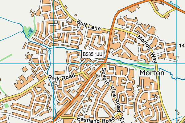 BS35 1JU map - OS VectorMap District (Ordnance Survey)