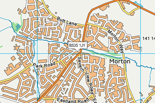 BS35 1JY map - OS VectorMap District (Ordnance Survey)