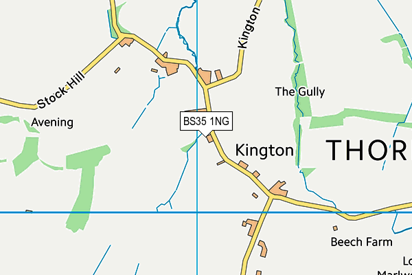 BS35 1NG map - OS VectorMap District (Ordnance Survey)