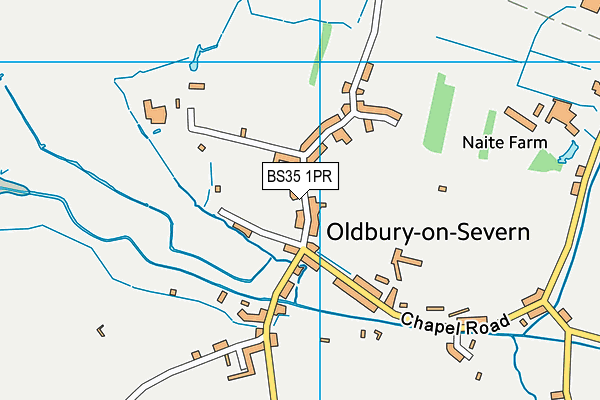 Oldbury-on-severn Memorial Hall map (BS35 1PR) - OS VectorMap District (Ordnance Survey)