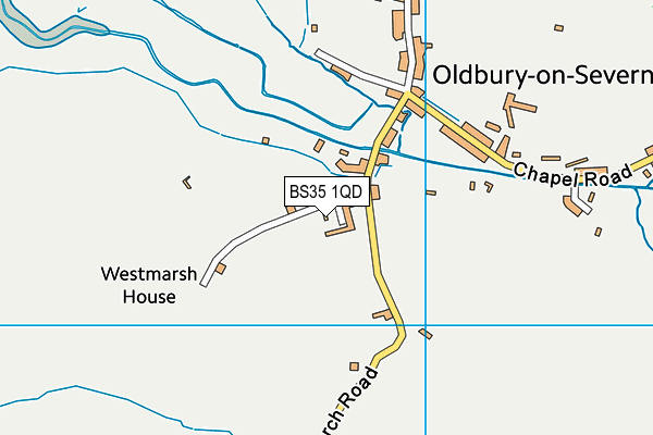 Oldbury On Severn Playing Fields map (BS35 1QD) - OS VectorMap District (Ordnance Survey)