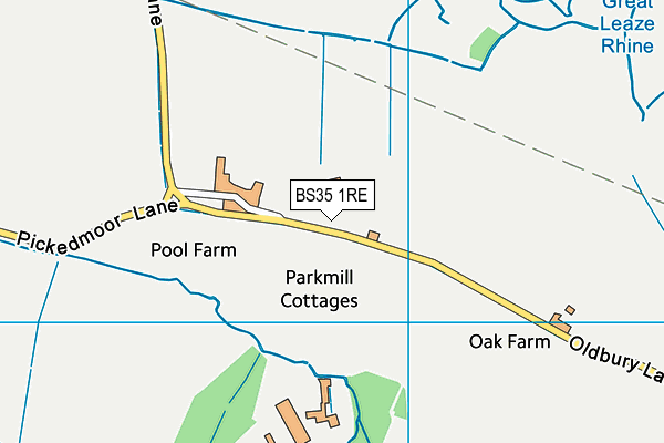 BS35 1RE map - OS VectorMap District (Ordnance Survey)