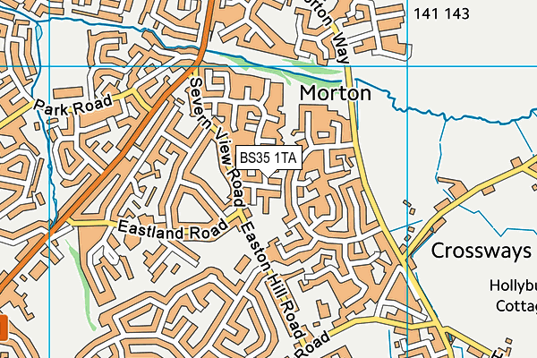 BS35 1TA map - OS VectorMap District (Ordnance Survey)