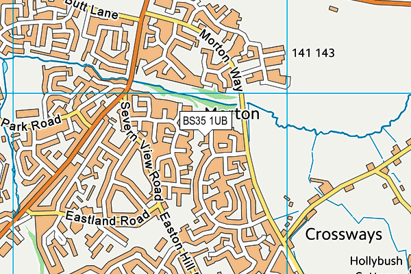 BS35 1UB map - OS VectorMap District (Ordnance Survey)