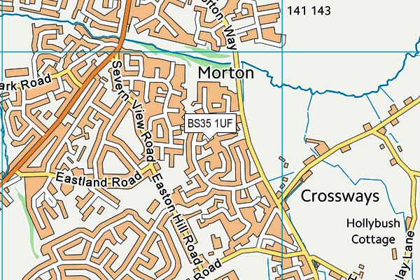 BS35 1UF map - OS VectorMap District (Ordnance Survey)