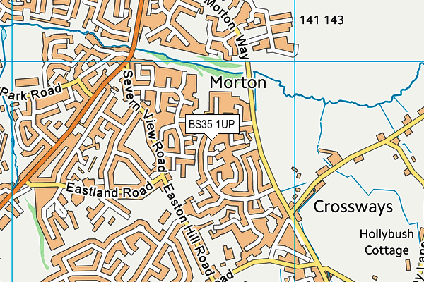 BS35 1UP map - OS VectorMap District (Ordnance Survey)