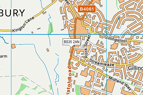 BS35 2AN map - OS VectorMap District (Ordnance Survey)