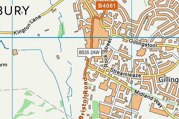 BS35 2AW map - OS VectorMap District (Ordnance Survey)