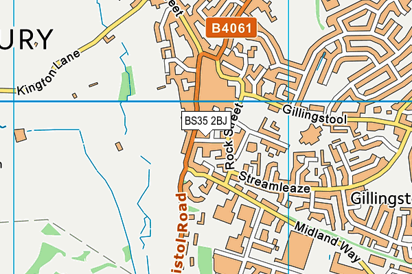 BS35 2BJ map - OS VectorMap District (Ordnance Survey)