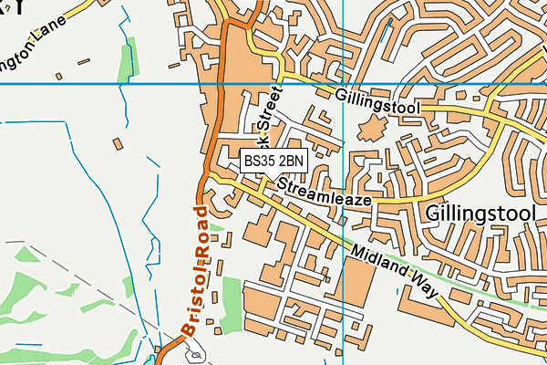BS35 2BN map - OS VectorMap District (Ordnance Survey)
