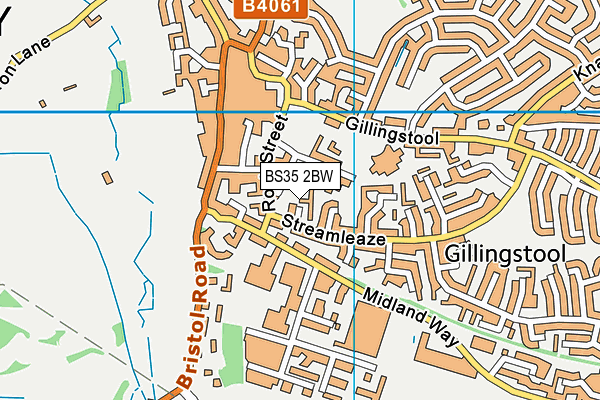 BS35 2BW map - OS VectorMap District (Ordnance Survey)
