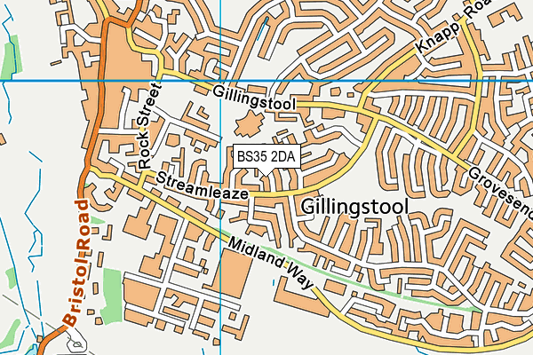 BS35 2DA map - OS VectorMap District (Ordnance Survey)