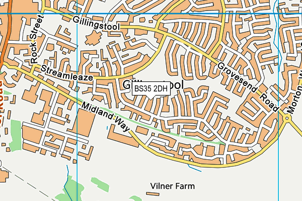 BS35 2DH map - OS VectorMap District (Ordnance Survey)
