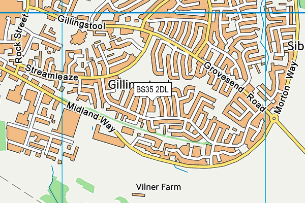 BS35 2DL map - OS VectorMap District (Ordnance Survey)