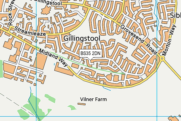 BS35 2DN map - OS VectorMap District (Ordnance Survey)