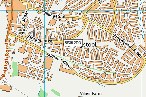 BS35 2DQ map - OS VectorMap District (Ordnance Survey)