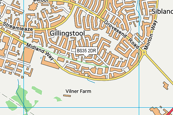 BS35 2DR map - OS VectorMap District (Ordnance Survey)
