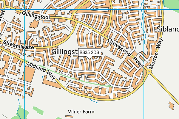 BS35 2DS map - OS VectorMap District (Ordnance Survey)
