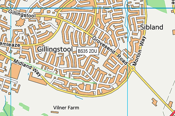BS35 2DU map - OS VectorMap District (Ordnance Survey)
