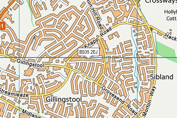 BS35 2EJ map - OS VectorMap District (Ordnance Survey)