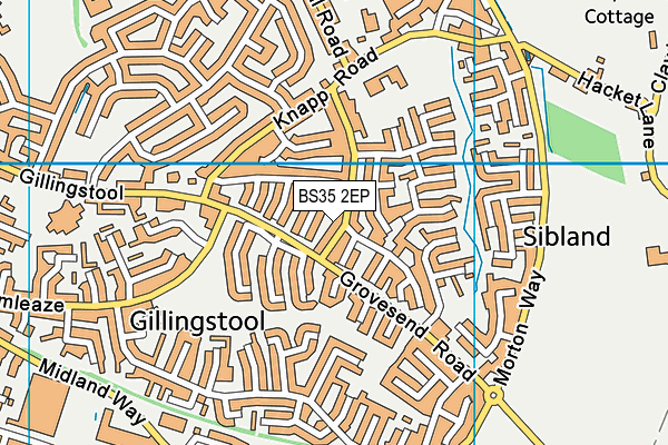 BS35 2EP map - OS VectorMap District (Ordnance Survey)