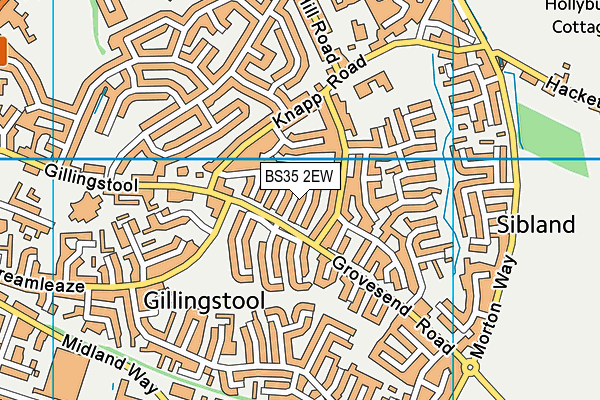 BS35 2EW map - OS VectorMap District (Ordnance Survey)