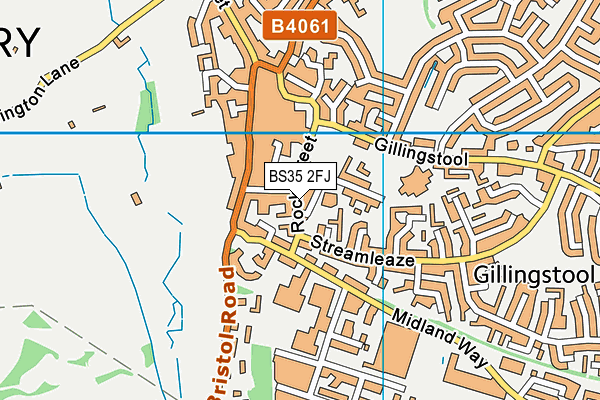 BS35 2FJ map - OS VectorMap District (Ordnance Survey)
