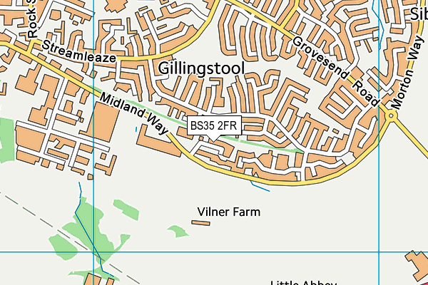 BS35 2FR map - OS VectorMap District (Ordnance Survey)