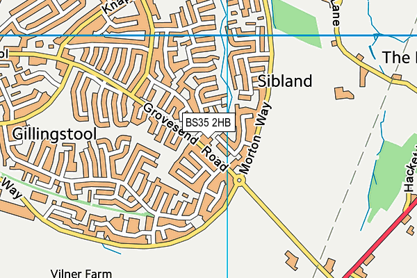 BS35 2HB map - OS VectorMap District (Ordnance Survey)