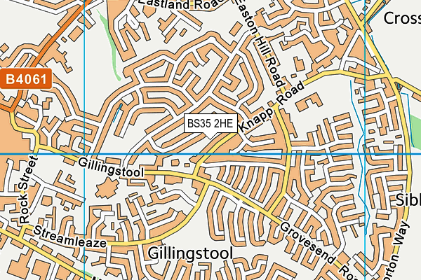 BS35 2HE map - OS VectorMap District (Ordnance Survey)