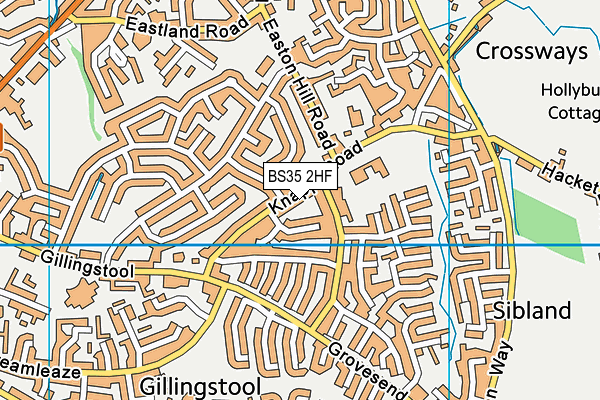 BS35 2HF map - OS VectorMap District (Ordnance Survey)