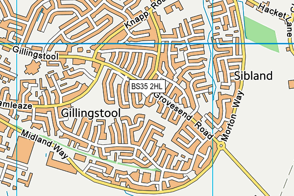 BS35 2HL map - OS VectorMap District (Ordnance Survey)